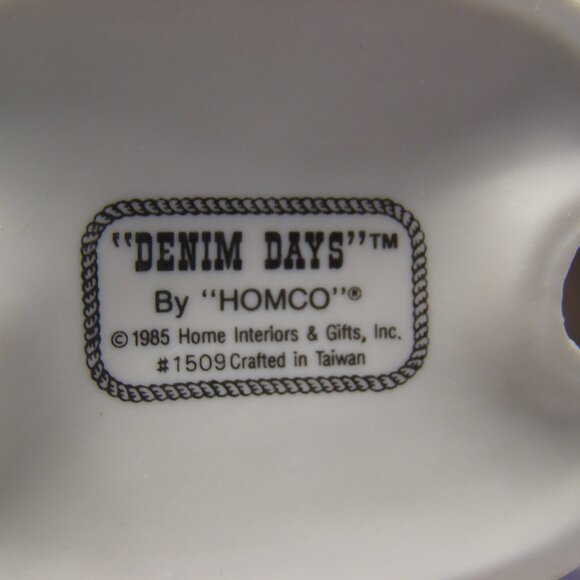 Vintage set of 1985 Denim Days #1509 and #1501 Pair Figurines Gathering kitten - Picture 16 of 16